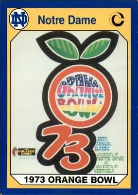 1973 Orange Bowl - 1990 Collegiate Collection Notre Dame - #85 - Football - Football Card Single