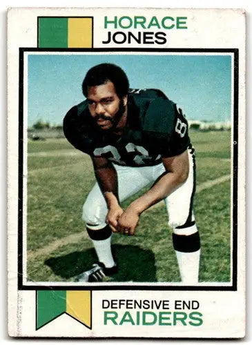 Horace Jones P Poor football card 1973 Topps #261 with original gloss