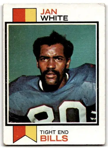 Jan White football card 1973 Topps #476 Good RC Rookie with original gloss