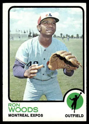 1973 Topps #531 Ron Woods baseball card featuring Montreal Expos player Ron Woods