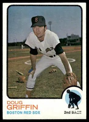 Baseball card of Doug Griffin from the 1973 Topps series featuring Griffin Baseball