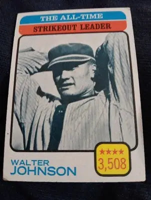 1973 Topps - All-Time Leaders Walter Johnson #478. EX - Baseball Card Single