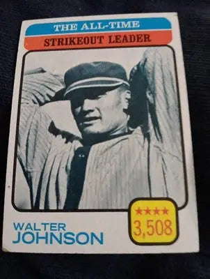1973 Topps - All-Time Leaders Walter Johnson #478. EX - Baseball Card Single