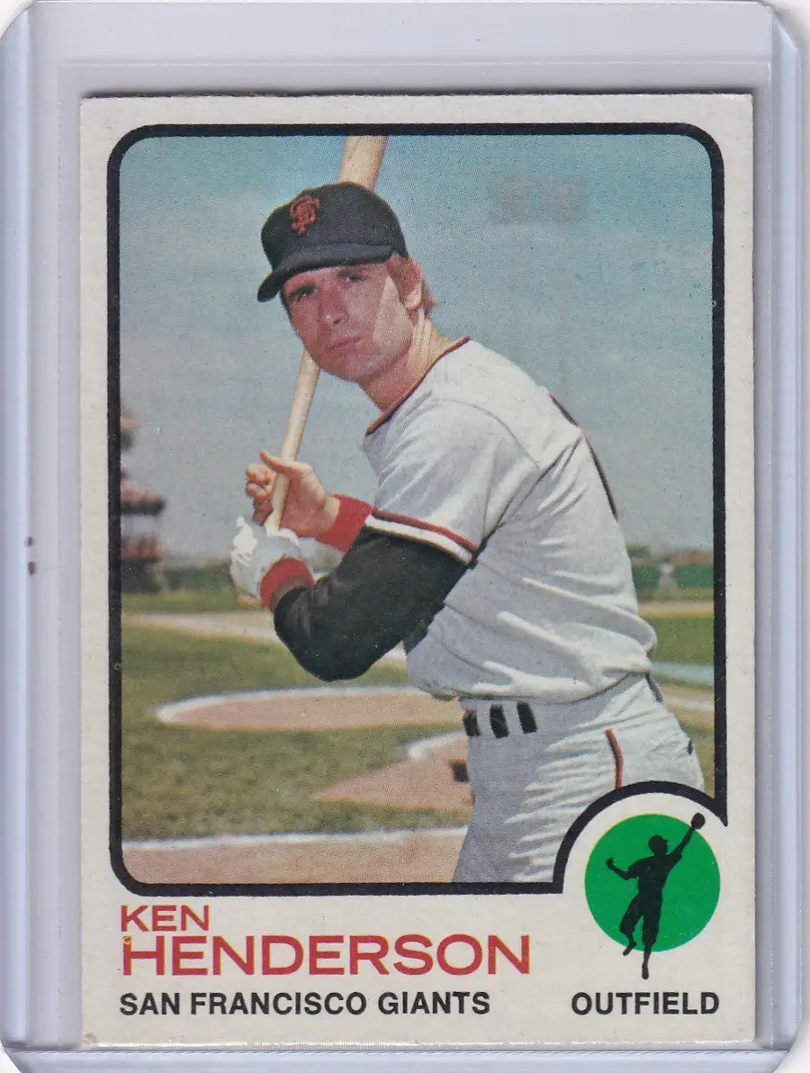1973 Topps Baseball card of Ken Henderson, San Francisco Giants player