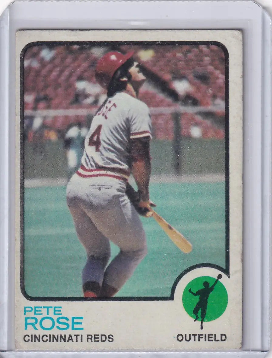 1973 Topps Baseball #130 Pete Rose card featuring Cincinnati Reds legend
