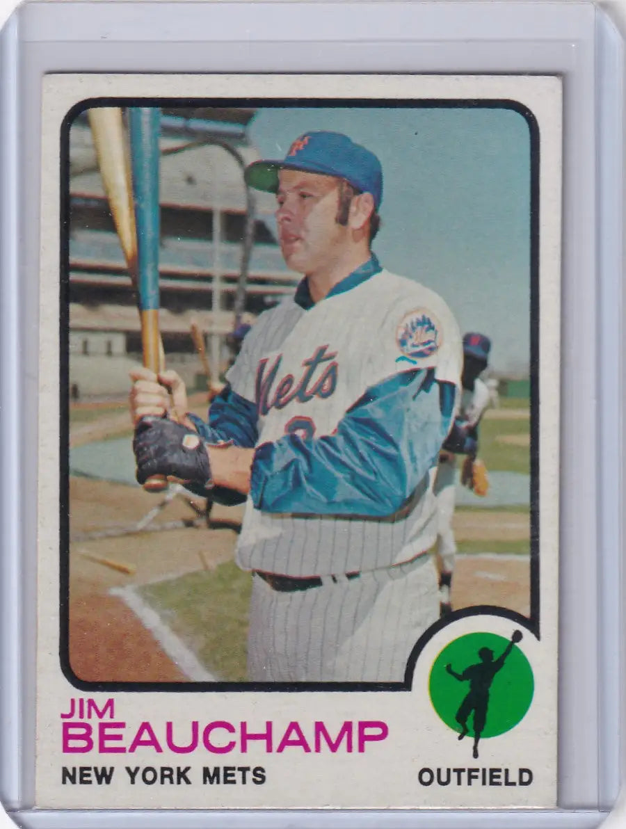 1973 Topps Baseball #137 Jim Beauchamp card featuring New York Mets player