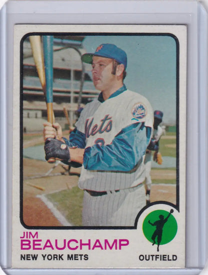 1973 Topps Baseball #137 Jim Beauchamp card featuring New York Mets player