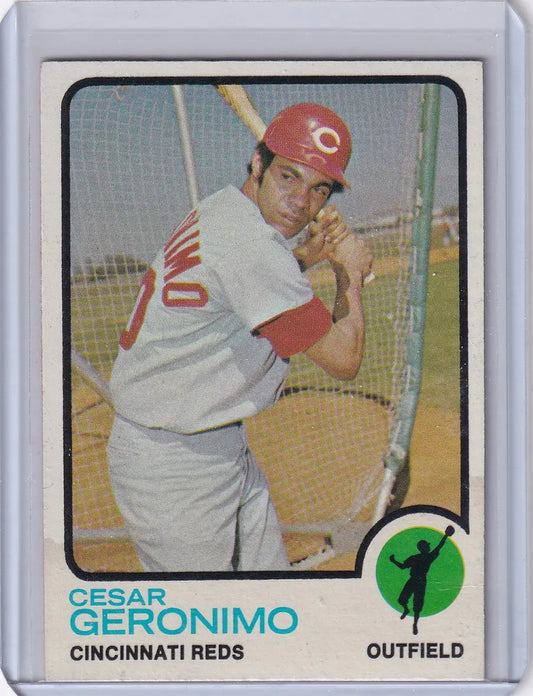 1973 Topps Baseball #156 Cesar Geronimo card featuring Cincinnati Reds player