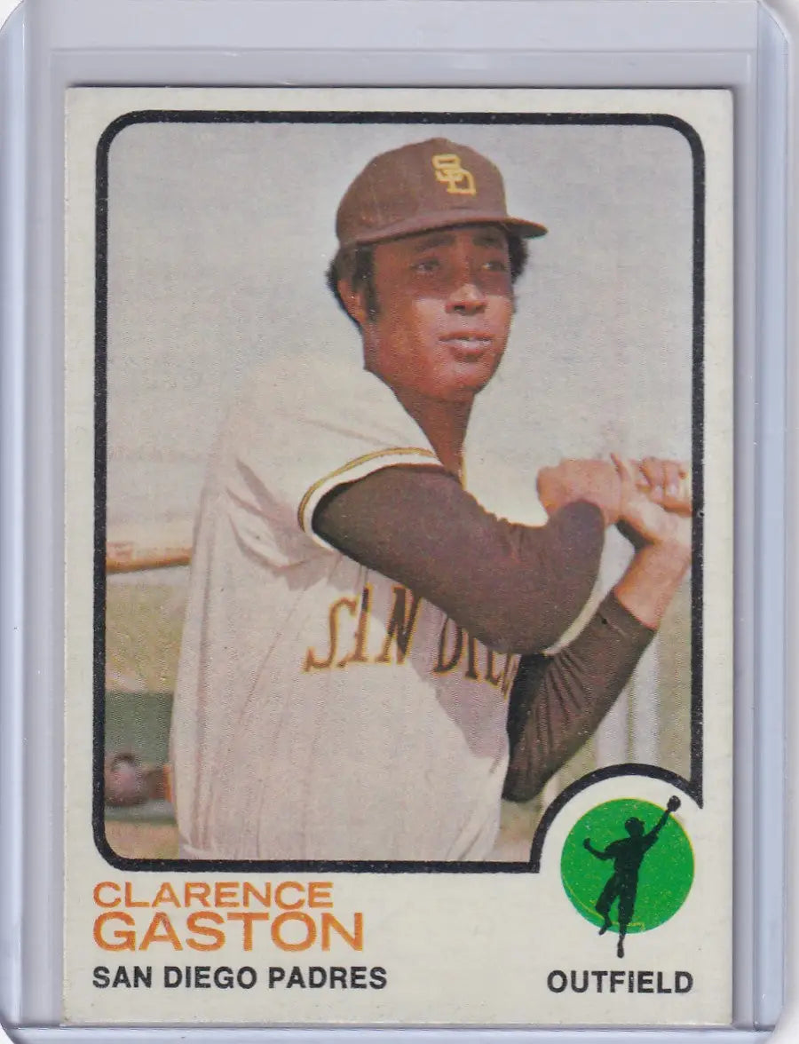 1973 Topps Baseball #159 Cito Gaston card featuring San Diego Padres design