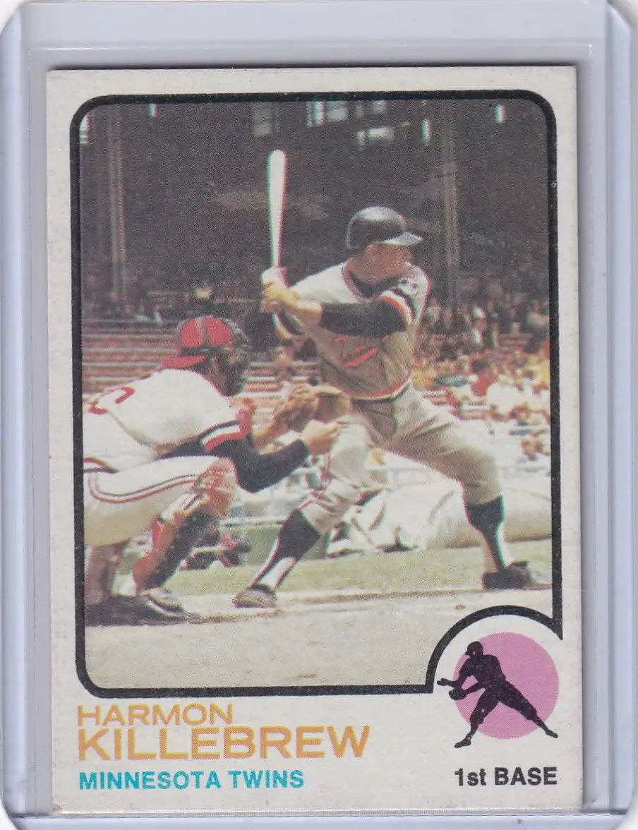1973 Topps Baseball #170 Harmon Killebrew card featuring Minnesota Twins legend