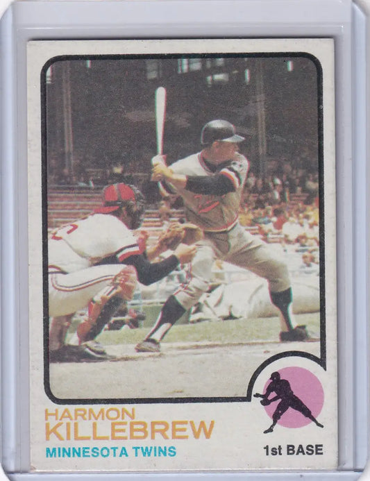 1973 Topps Baseball #170 Harmon Killebrew card featuring Minnesota Twins legend