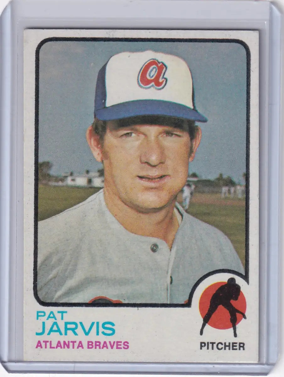 1973 Topps Baseball #192 Pat Jarvis card featuring Atlanta Braves player