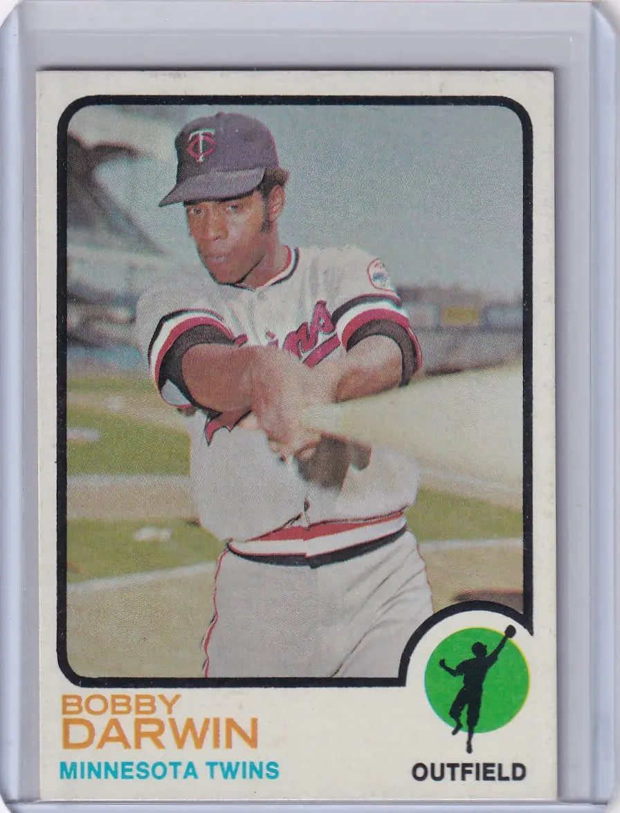 1973 Topps Baseball #228 Bobby Darwin card featuring Minnesota Twins player