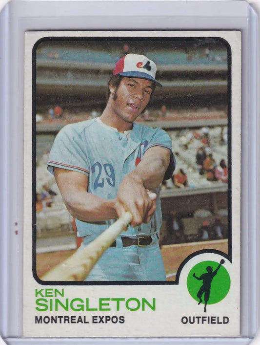 Ken Singleton 1973 Topps Baseball card featuring Montreal Expos player