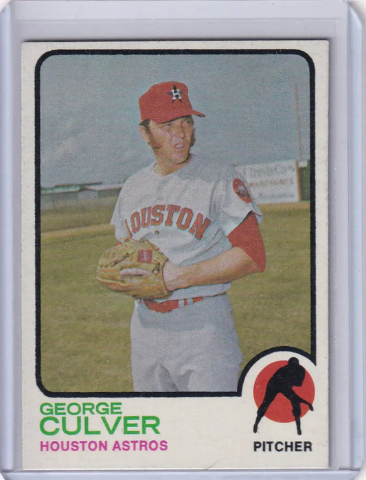 1973 Topps Baseball card featuring George Culver of the Houston Astros