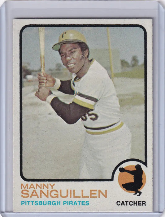 1973 Topps Baseball #250 Manny Sanguillen - Pittsburgh Pirates - Baseball Card Single