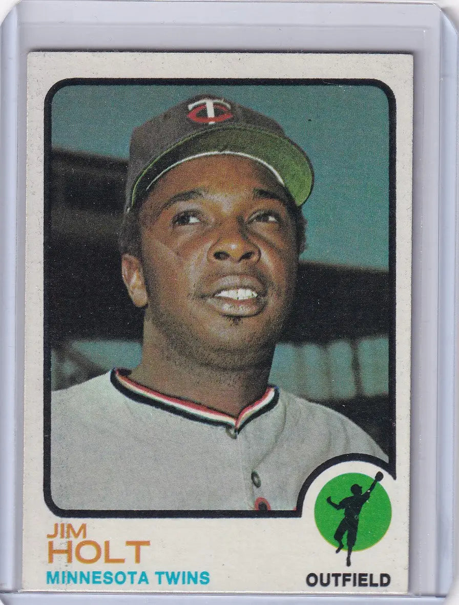 1973 Topps Baseball #259 Jim Holt Minnesota Twins collectible trading card display
