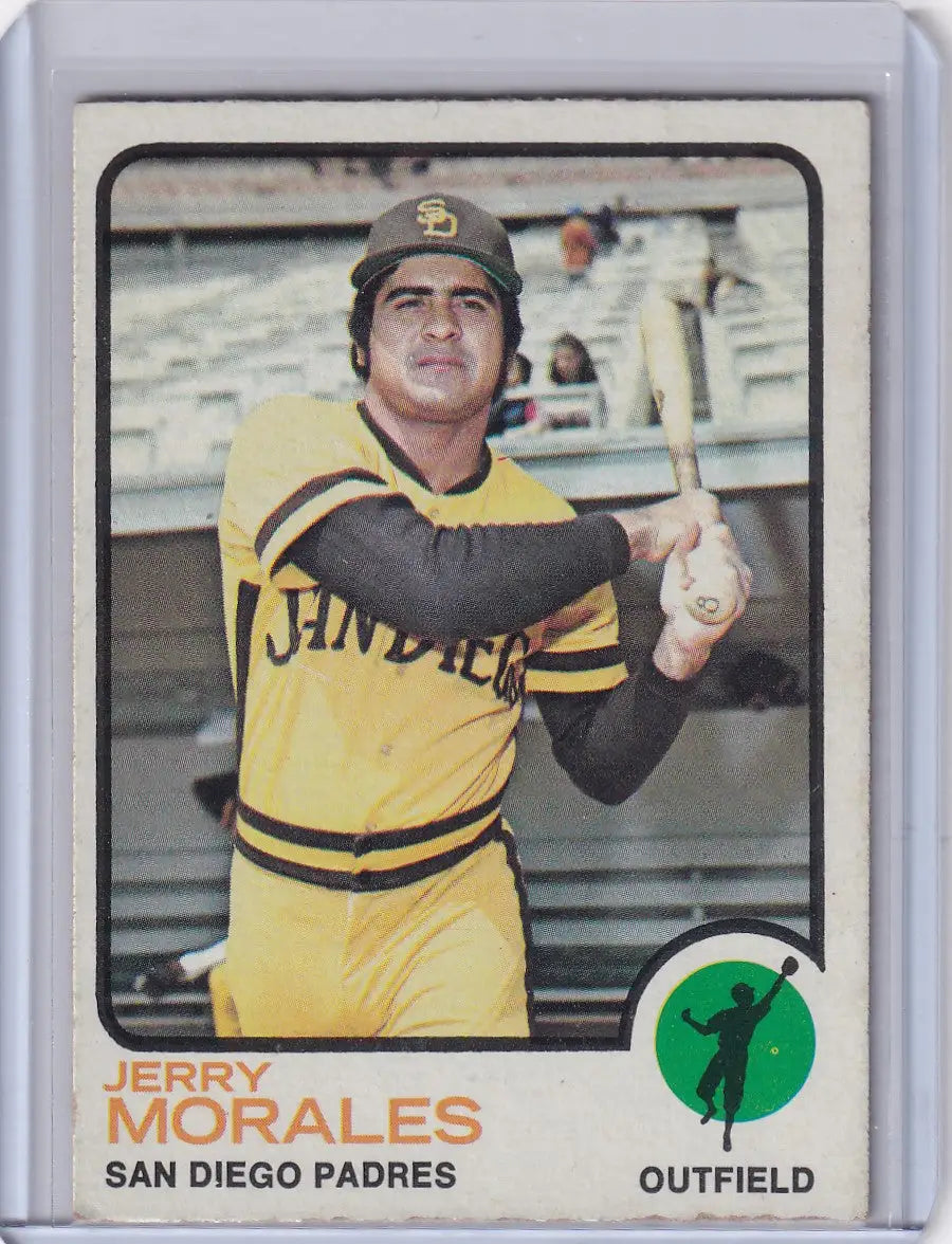 Jerry Morales 1973 Topps Baseball card featuring San Diego Padres player