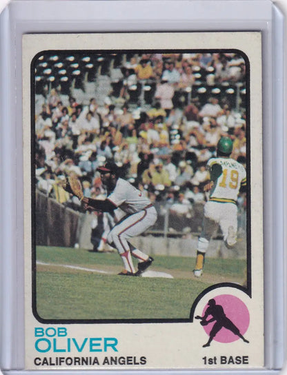 1973 Topps Baseball #289 Bob Oliver card featuring California Angels player