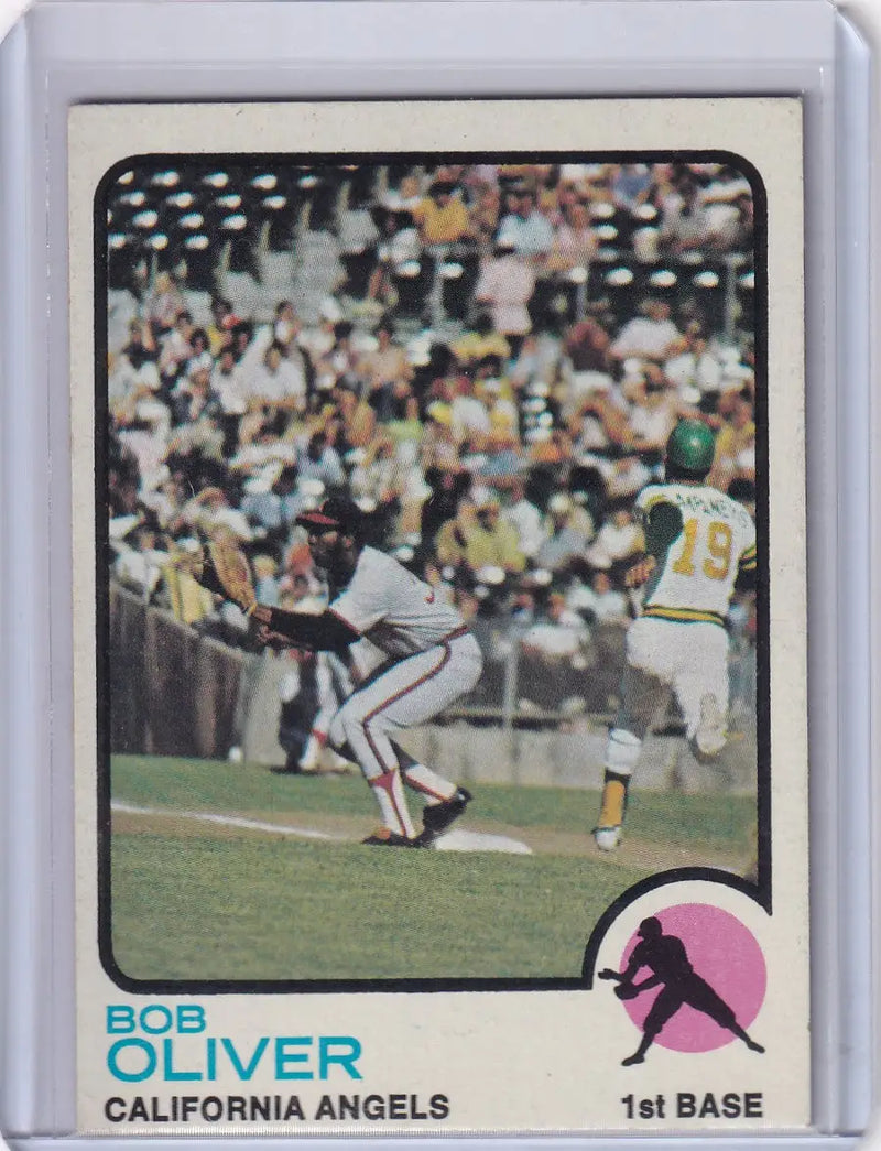 1973 Topps Baseball #289 Bob Oliver card featuring California Angels player