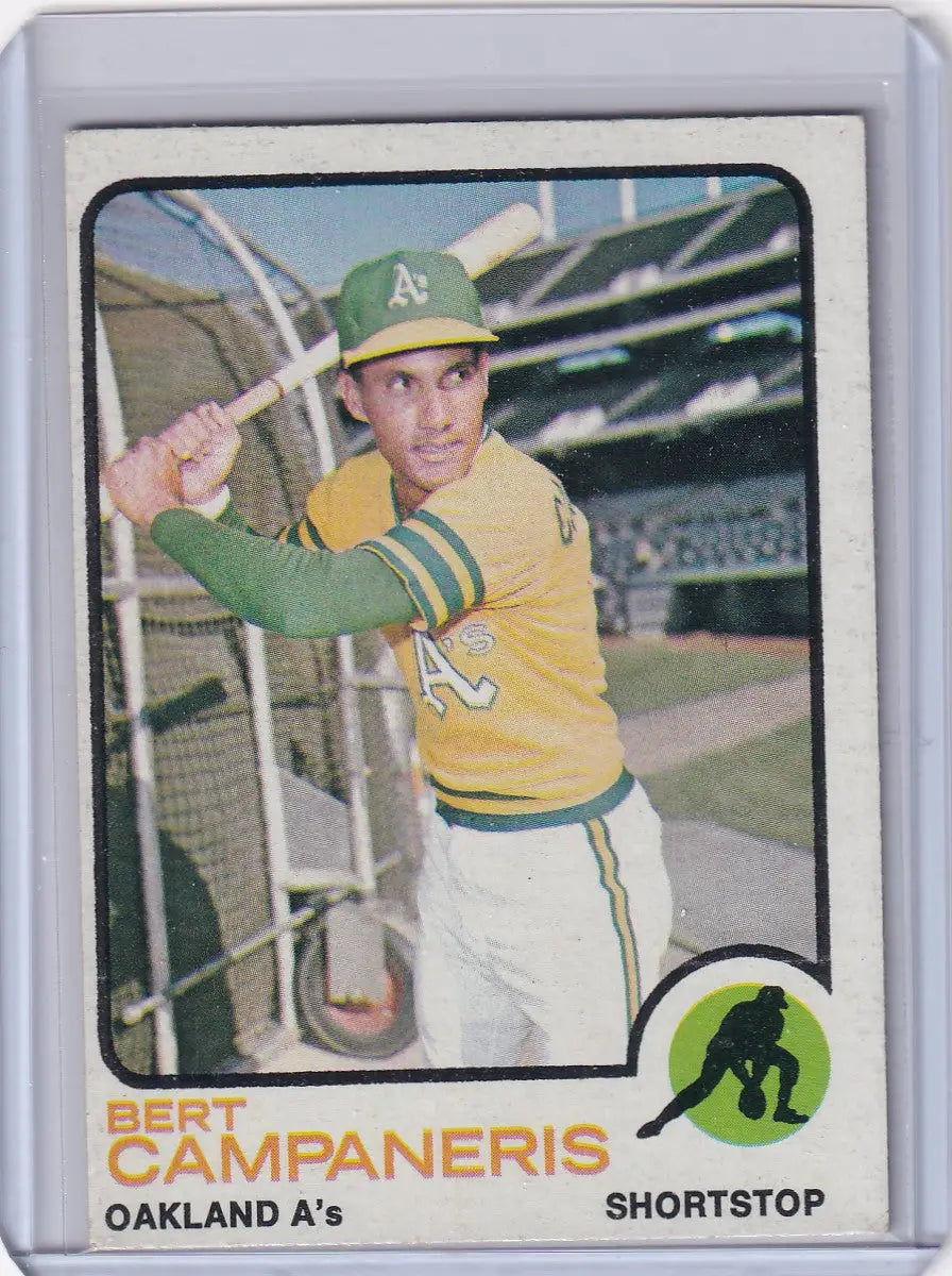 Bert Campaneris baseball card from 1973 Topps Baseball featuring Oakland Athletics player