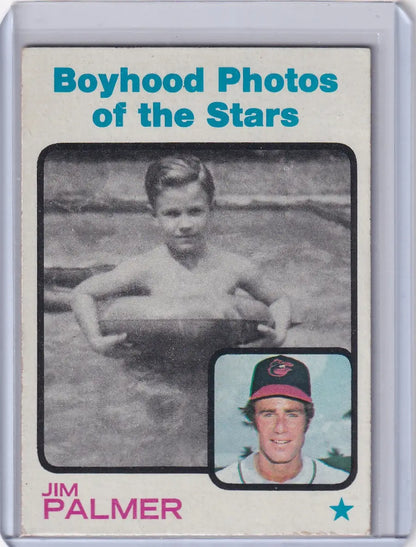 Jim Palmer 1973 Topps baseball card featuring Baltimore Orioles player