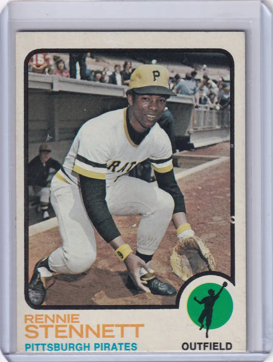 1973 Topps Baseball Rennie Stennett Pittsburgh Pirates card showcasing vintage baseball collectible