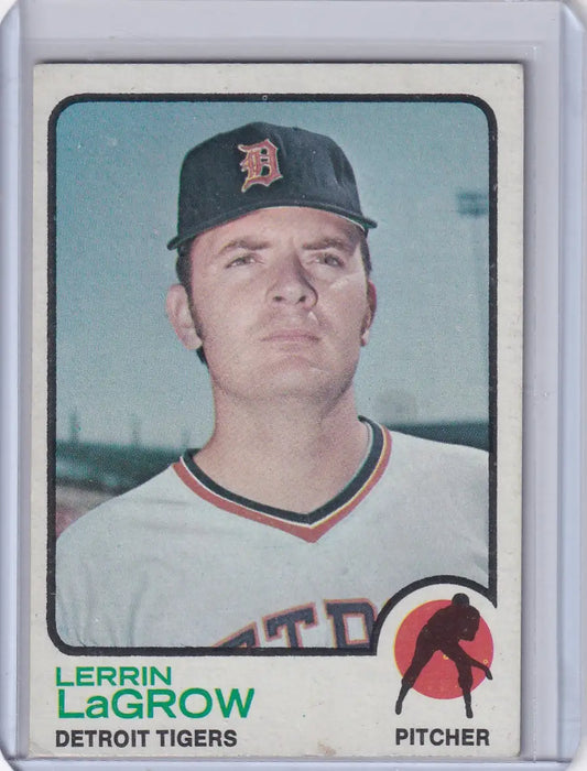 Lerrin LaGrow Topps Baseball card from 1973 Detroit Tigers collectible