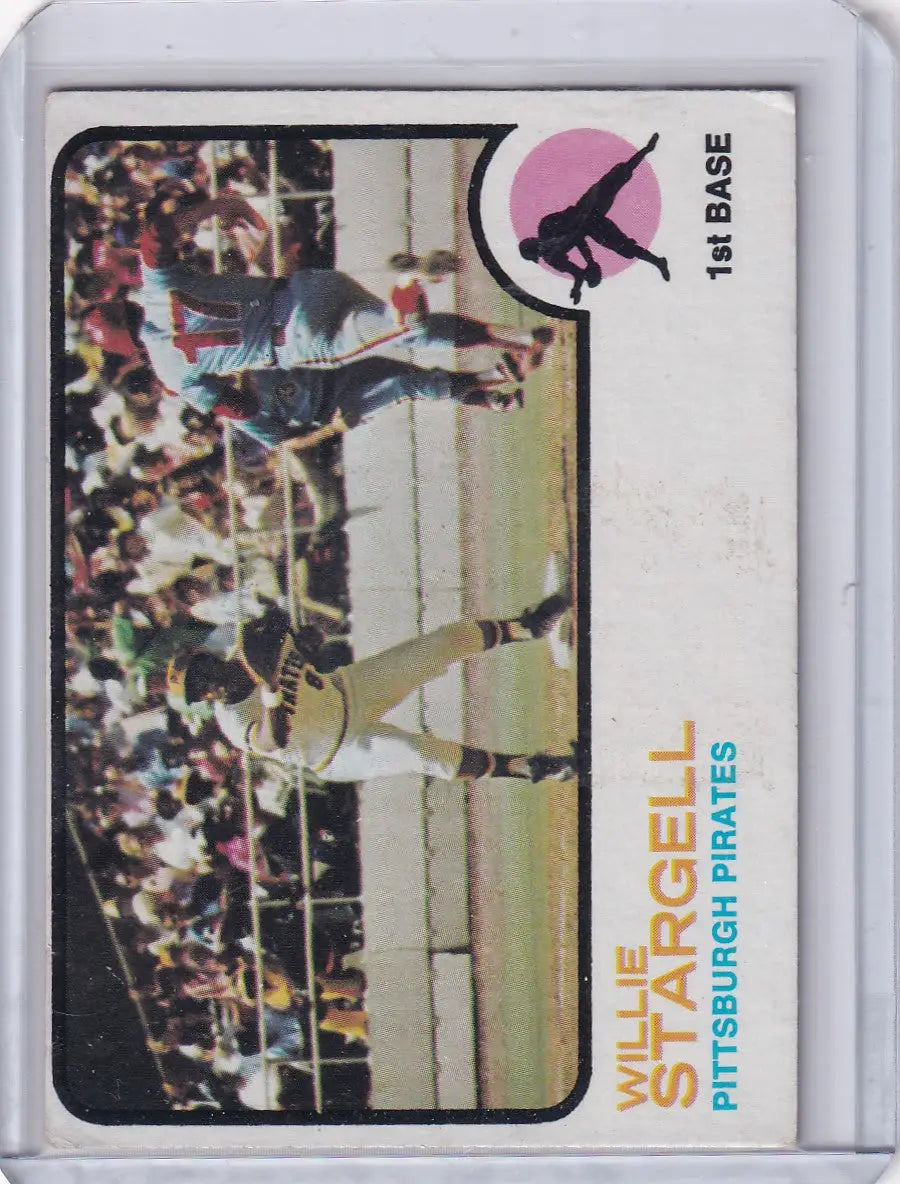 1973 Topps Baseball Willie Stargell card featuring Pittsburgh Pirates player