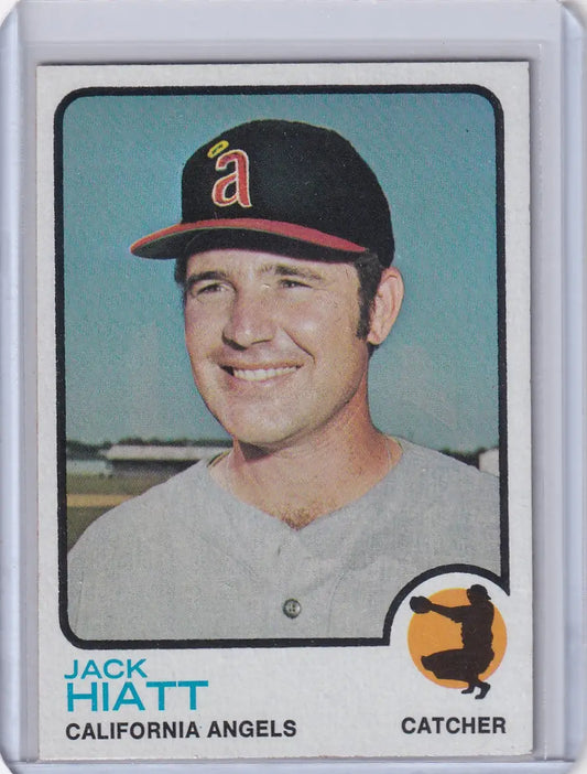 1973 Topps Baseball Jack Hiatt card featuring California Angels player