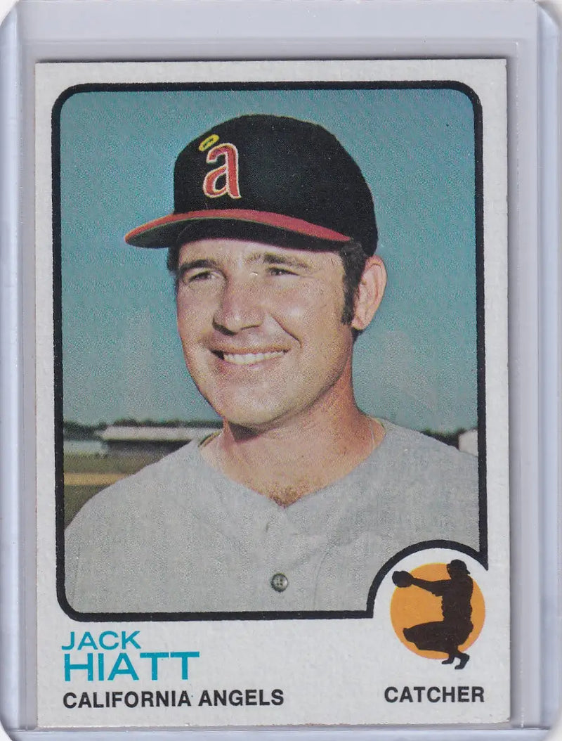 1973 Topps Baseball Jack Hiatt card featuring California Angels player
