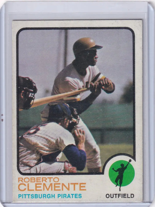 1973 Topps Baseball #50 Roberto Clemente card from the Pittsburgh Pirates collection