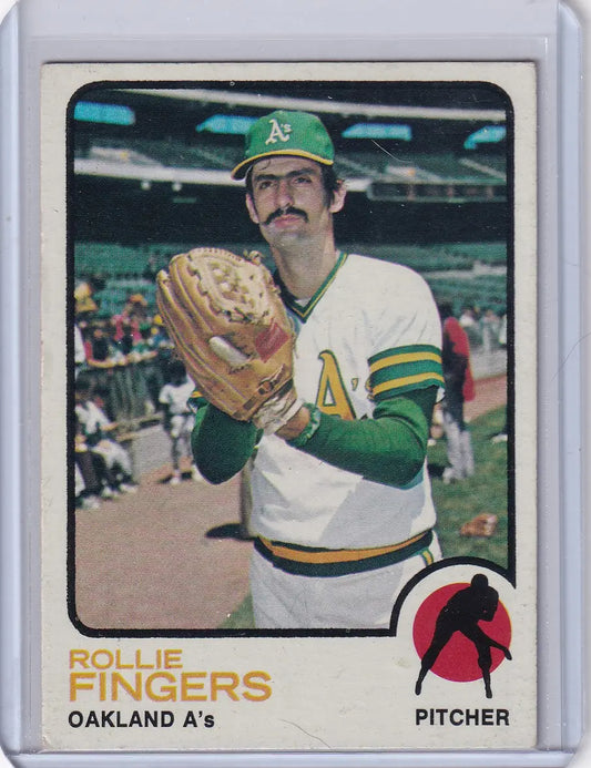 1973 Topps Baseball #84 Rollie Fingers card of Oakland Athletics legend