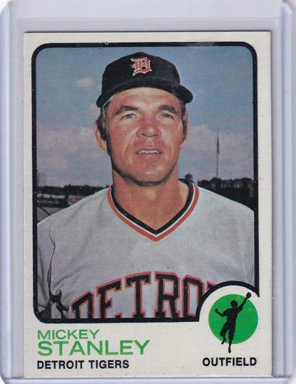 Mickey Stanley 1973 Topps Baseball #88 card featuring Detroit Tigers player