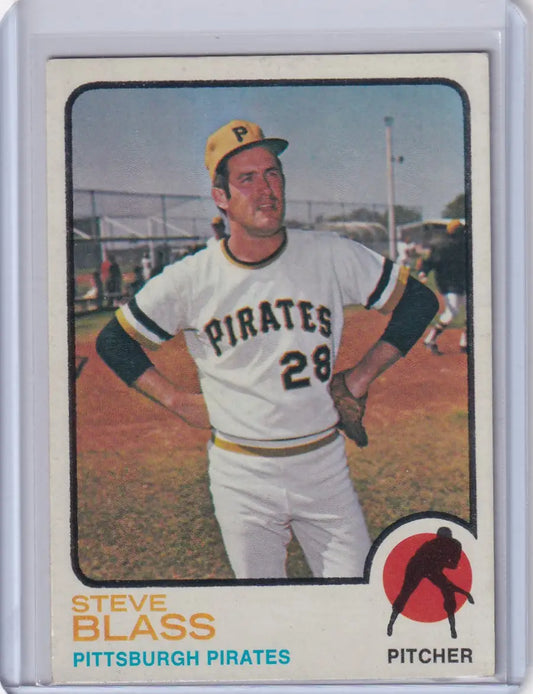 1973 Topps Baseball #95 Steve Blass card featuring Pittsburgh Pirates pitcher