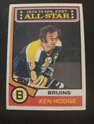 1974-75 Topps - ’71-’72 All Stars Ken Hodge #128. Bruins. EX - EX+ - Hockey Card Single