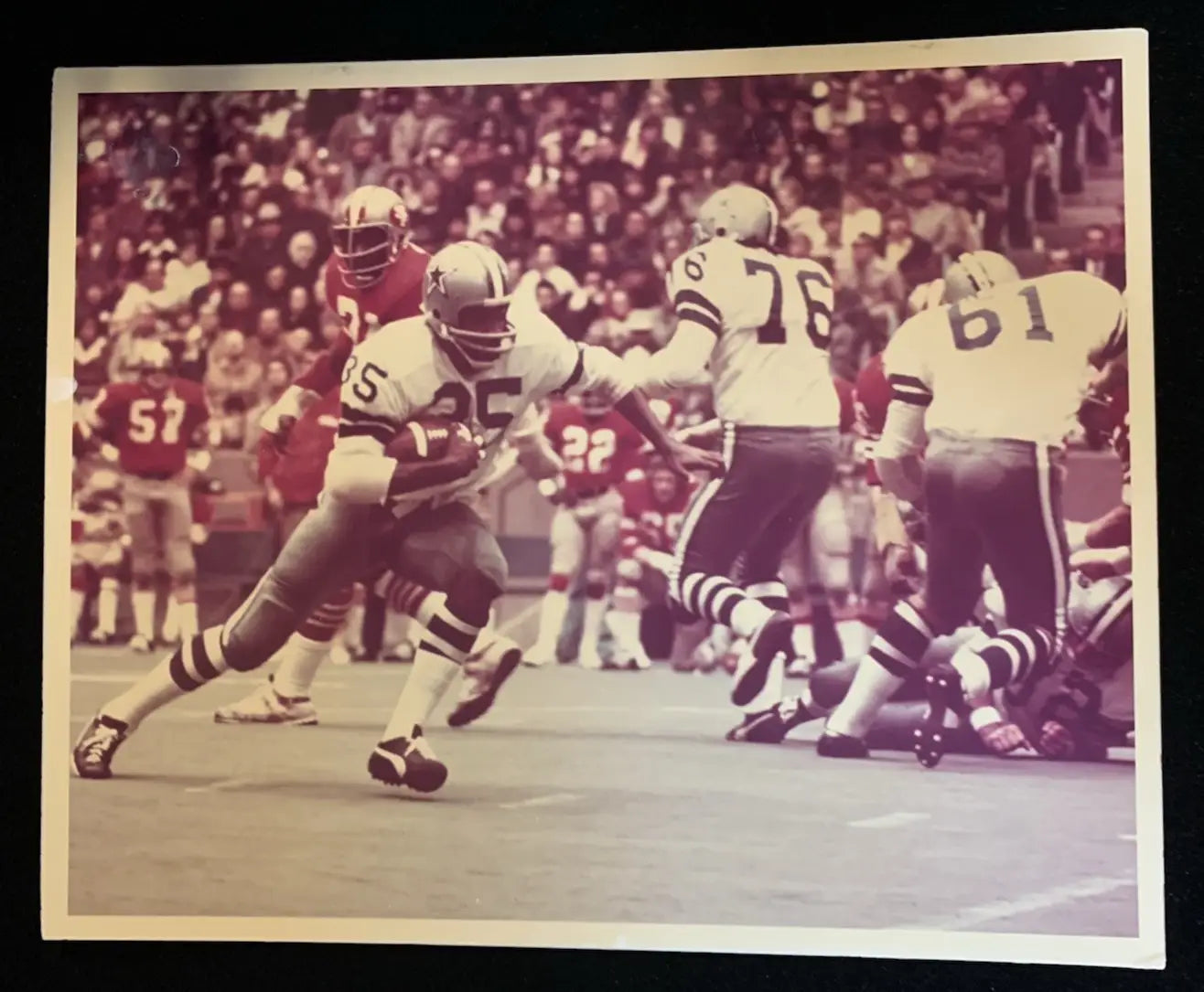 1974 Calvin Hill Dave Campbell’s Magazine Dallas Cowboys 8x10 Proof Board Photo - Sports Memorabilia