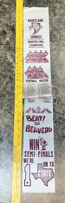 1974 Grapeland Sandies Texas Football State Champions Falls City Beavers Ribbon - Sports Memorabilia