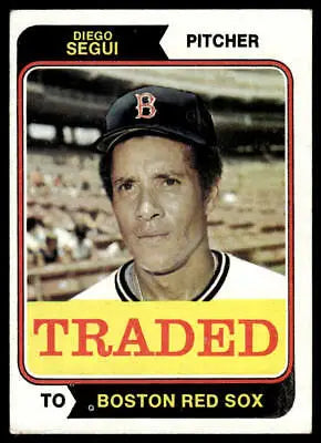 Diego Segui baseball card from 1974 Topps #151T Diego Segui Traded collection