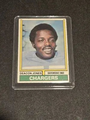 Deacon Jones San Diego Chargers trading card from 1974 Topps #390