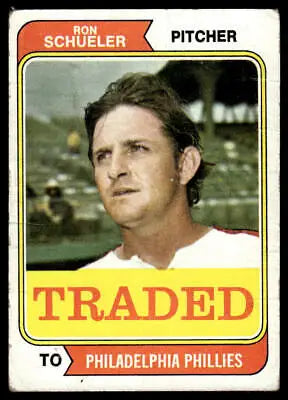 Ron Schueler Traded 1974 Topps #544T baseball card displaying Ron Schueler’s image