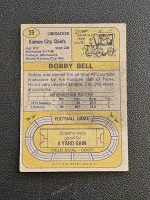 1974 Topps #59 Bobby Bell - Football Card Single