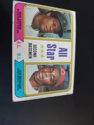 1974 Topps - All Star Second Basemen Rod Carew Joe Morgan #333. VG+ - EX - Baseball Card Single