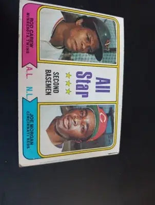 1974 Topps - All Star Second Basemen Rod Carew Joe Morgan #333. VG+ - EX - Baseball Card Single