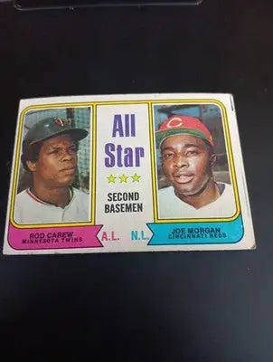 1974 Topps - All Star Second Basemen Rod Carew Joe Morgan #333. VG+ - EX - Baseball Card Single