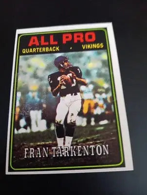 1974 Topps - Fran Tarkenton - All Pro. #129. Vikings. NRMT+ - Football Card Single