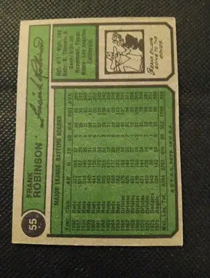1974 Topps - Frank Robinson #55. California Angels. EX+ - Baseball Card Single