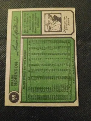 1974 Topps - Frank Robinson #55. California Angels. EX+ - Baseball Card Single