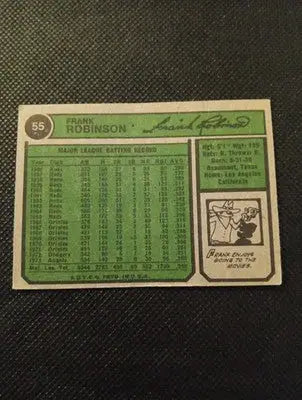 1974 Topps - Frank Robinson #55. California Angels. EX+ - Baseball Card Single