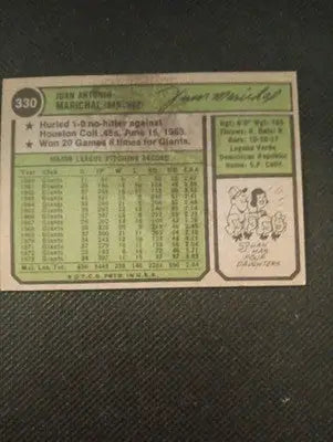 1974 Topps - Juan Marichal #330. Giants. VG+ - EX - Baseball Card Single